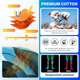 vvfxx Ski Sock Ski Socks Mens Womens Skiing & Snowboarding Socks, Over The Calf