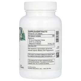Thorne (Thorne Research), Magnesium CitraMate™, 90 capsules (135mg per capsule) / Thorne (쏜리서치), Magnesium CitraMate™, 캡슐 90정(캡슐 1정당 135mg)