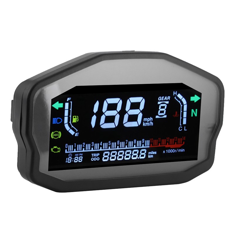 Motorcycle Speedmeter Fuel Level Gauge Refit LCD Instrument for 1/2/4