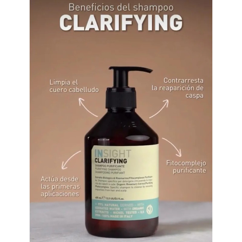 Insight Clarifying Shampoo 400m & Tratamiento 100m Anticaspa