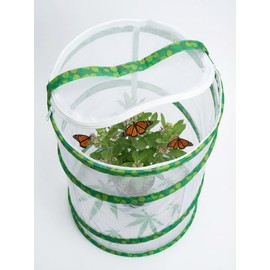 Joeyset Butterfly Habitat Cage 14 x 11.8 x 11.8 in, Pop-Up Mesh Insect Terrarium & Caterpillar Enclosure for Observing & Raising Butterflies, Portable Collapsible for Outdoor & Classroom Use