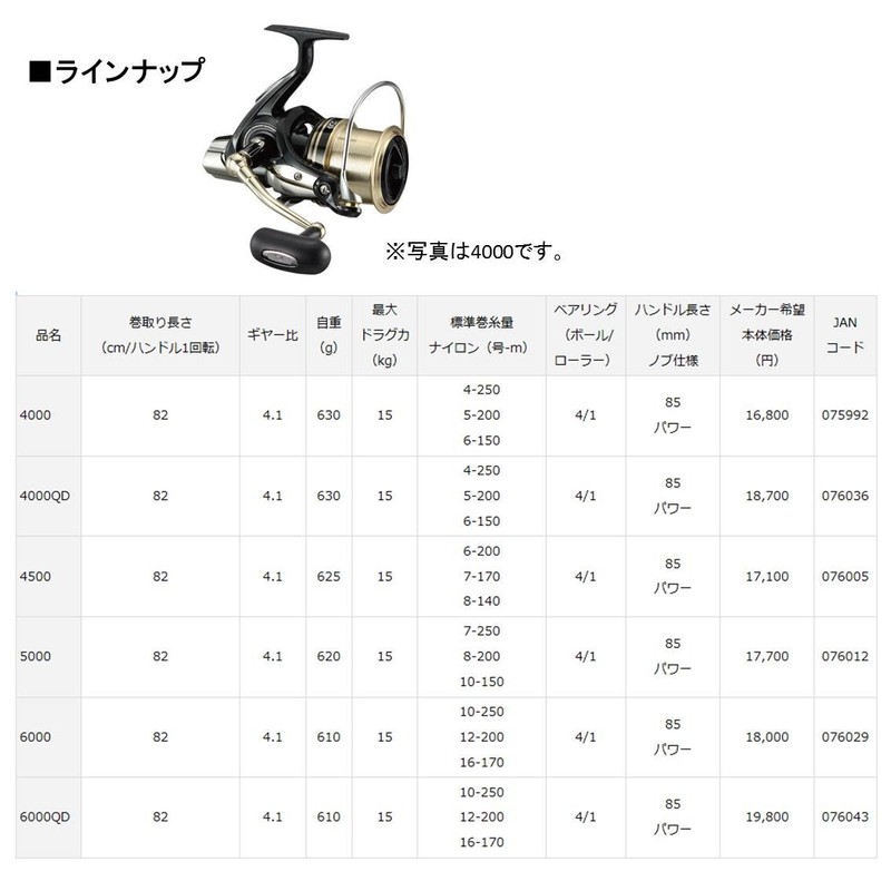 Daiwa 17 WINDCAST 5000 Spinning Reel (Throwing / Long Throwing)