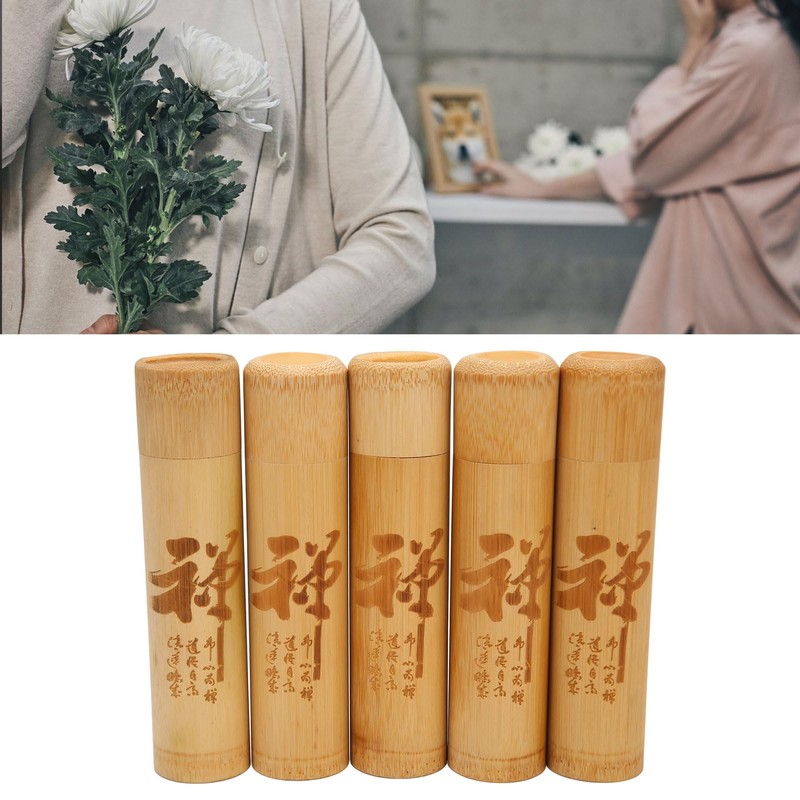 Scatter Tubes for Ashes, Ashes Urn, 5Pcs Bamboo Leakproof Portable