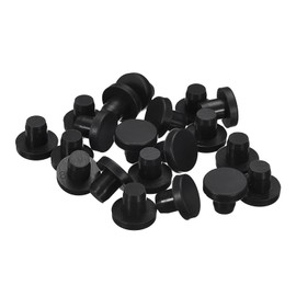 uxcell 20 Pieces Black Rubber Stopper, J8 Waterproof Plug Holes for 8mm / 0.31" Hole