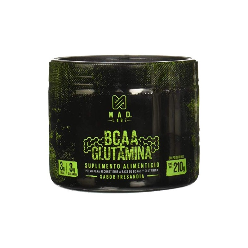 Bcaa + Glutmamina, Mad Labz, 30 servicios, 210 g, 7