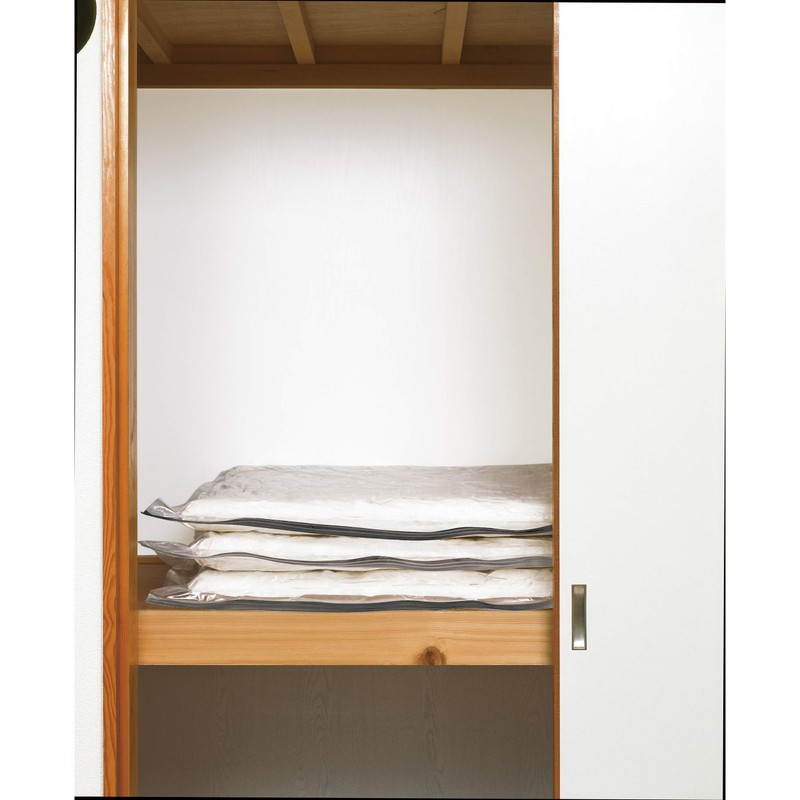 Towa Sangyo Compression Bag, Clear, Medium, Quick Seal, Easy Open/Close,