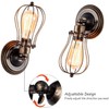 GLADFRESIT Vintage Wall Sconces Set of Two Industrial Wire Cage