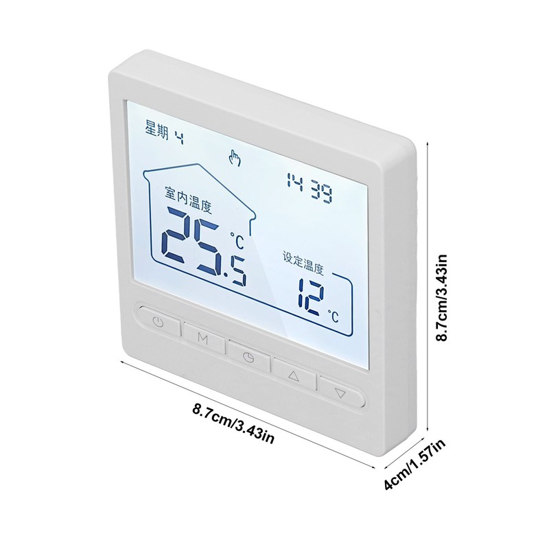 Smart Thermostat Programmable LCD Display 5℃‑45℃ for Home Floor Heating