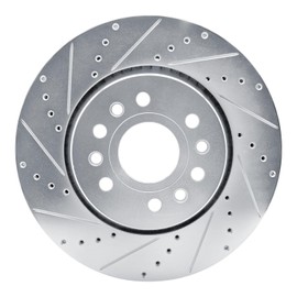 R1 Concepts EDZ-40125L - ELINE Drilled And Slotted 1-Piece Front Driver Side Brake Rotor