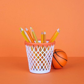 balvi Pen Holder White For All Those Who Love Basketball Plastic