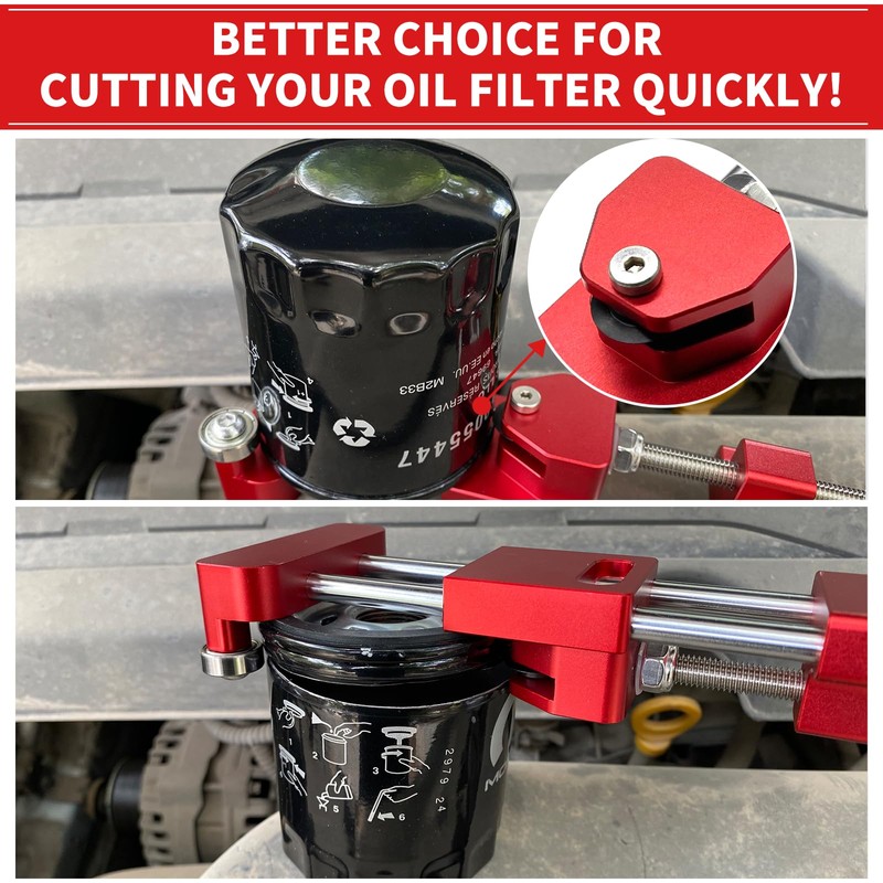 minlen Aluminum Oil Filter Cutter, Universal Oil Filter Cutting Tool