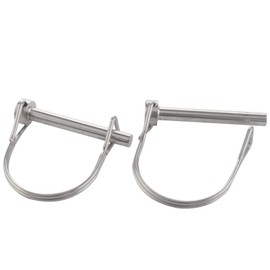 2 Pack Safety Coupler Pin 1/4" x 1.97"(6.3mm x 50mm), Full Marine Grade 316 Stainless Steel Heavy Duty Shaft Locking Pin