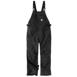 Carhartt mens Storm Defender Loose Fit Heavyweight Bibs Overalls, Black/Black, Large US