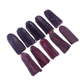 EXCEART Pack of 10 Leather Finger Cots Needle Felt Finger Protector Thimble Thimble Finger Cover Fingertip for DIY Craft Polishing Wool Felting (Random Colour)