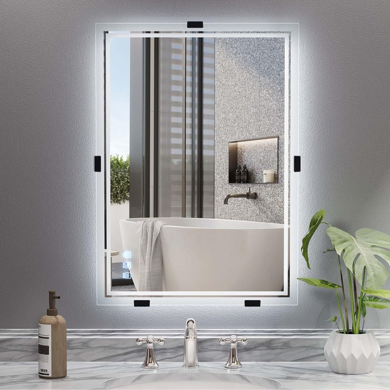 Sekonow Movable Mirror Clips for Wall Mounting, Stainless Steel Heavy