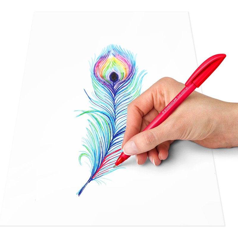 STAEDTLER 4320 MC10 Stick Rainbow Ballpoint Pen - Assorted Colours
