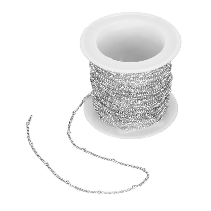 19.6 Feet Bead Chain Stainless Steel Jewelry Making DIY Link