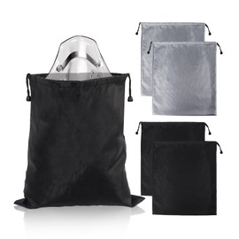 Klmnop 4 Pcs SCBA Mask Drawstring Bag, Waterproof Gas Mask Bag and Respirator Storage Bag for Firefighters First Responders(GreyBlack)