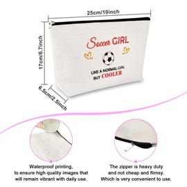 Soccer Gifts for Women Soccer Makeup Bag for Soccer Lover Soccer Team Gift Soccer Club Gifts for Soccer Player Soccer Fans Cosmetic Bag Soccer Coach Gifts Birthday Christmas Gift Travel Cosmetic Pouch