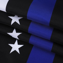 Thin Blue Line America Flag Black and White - 3x5FT | Black, White and Blue Police Flags with Brass Grommets and Double Stitched | Honoring Law Enforcement Officers Flag Vivid Color and Fade Resistant