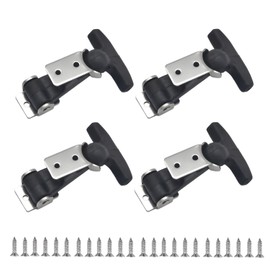 Pack of 4 Tension Lock Stainless Steel Hood Holder Rubber Elastic Pull Lock for Tool Box, Bonnet, Tractor Damping & Safety ​