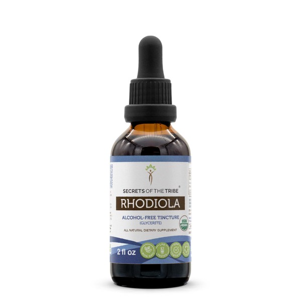 Secrets of the Tribe Rhodiola USDA Organic | Alcohol-Free Extract,