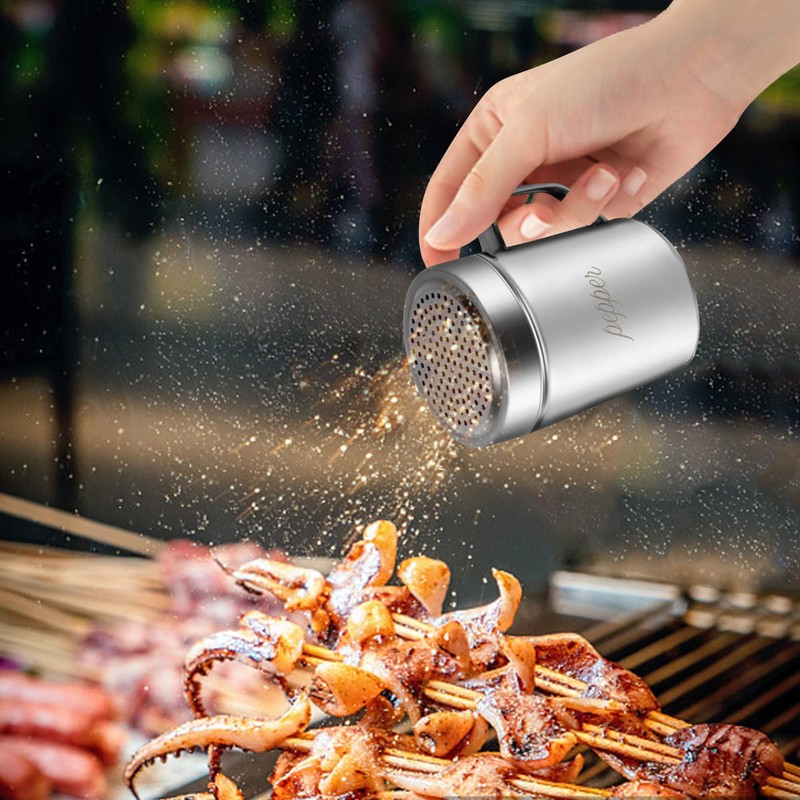 ZERUIDM Stainless Steel Salt and Pepper Shakers Set, 10 OZ