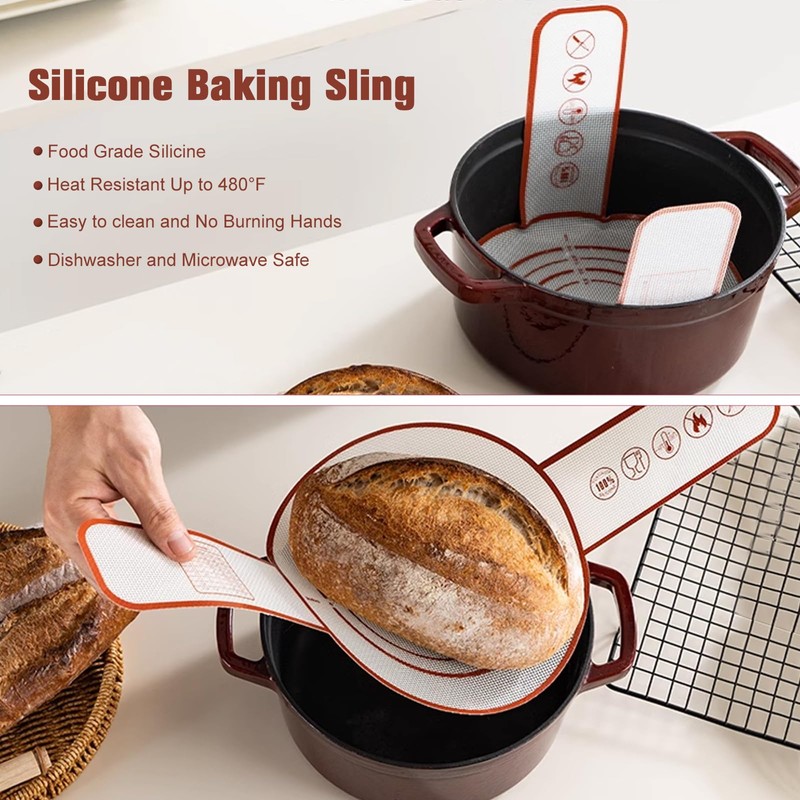 Banneton Bread Proofing Basket Set, 11 Inch Sourdough Proofing Basket