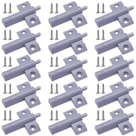 Damper Buffers,Jicyor 30Pcs Quiet Closer Damper Buffers Gray Cupboard Door Stop Anti Collision Set +60Pcs 14 * 4mm Screw for Cabinet Closet Dresser Wardrobe