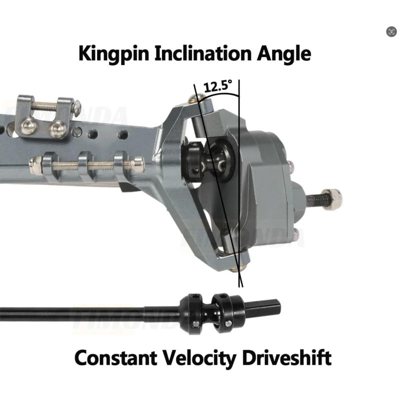 Capra Axle,Aluminum F9 Portal Axle with Offset Front Differential for