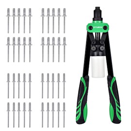 Cozywind Riveting Pliers Set Blind Rivet Pliers Professional Rivet Gun with 40 Rivets in 2 Sizes 3.2 mm/4.0 mm Hand Riveting Machine 13 Inch Hand Riveting Gun Manual for DIY