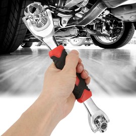 Universal Socket, 8 in 1 Socket Wrench, Flexible Dog Bone Multi Functional Hexagon Socket Wrench Spanner, Household Wrench Universal Hand Tool, 360 Degree Rotating Head
