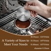 2 Pack 53.35mm Espresso Puck Screen with Stand, 0.9mm 150μm
