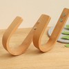OCIOLI 2 Pieces Curtain Tiebacks Wood Curtain Holdbacks U Shaped