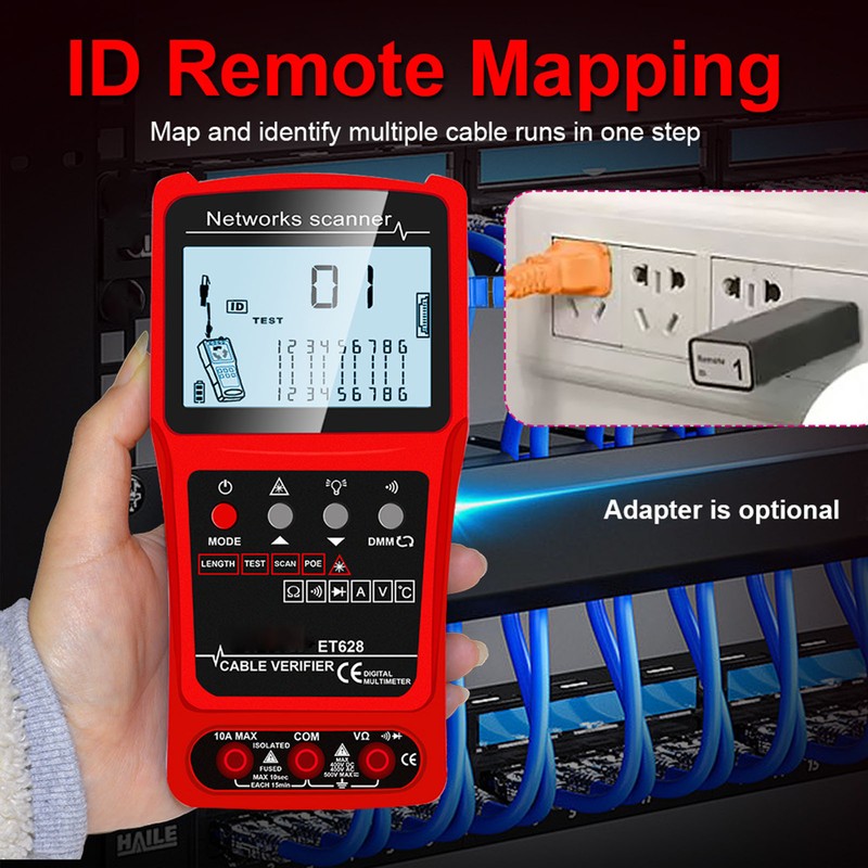 Network Cable Tester Tracer Kit Multifunctional CAT5 CAT6 Ethernet Wire