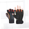 Kisangel 2 Pairs Grip Strength Half-Finger Gloves Wrist Straps Men's