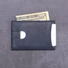 Leather Thin Card Holder, Slim ID Case Small Credit Card