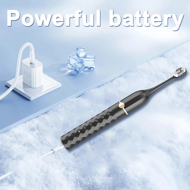 Seapeoa Sonic Electric Toothbrush Equipped with 10 Brush Heads and