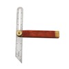 Operitacx Inch T-bevel Angle Finder Movable Square Ruler Red Wooden