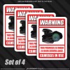 Silverbird Graphics 4 pack Security Camera Sticker Surveillance System CCTV
