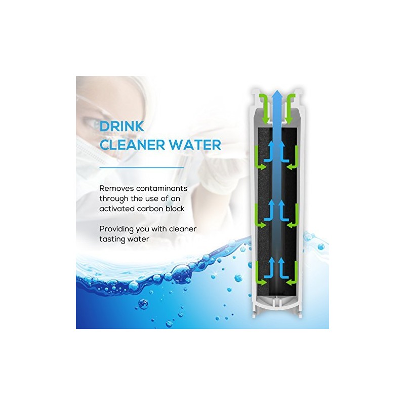 EcoAqua EFF-6025A Fridge Water Filter Compatible with Bosch Ultra Clarity