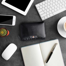 DOITOOL Fireproof Money Bag for Cash - 2 Pack Fireproof Wallet Bag, Cash Bag with Zipper Cash Fireproof Bag Set for Valuables - Passport, Currency and Keys