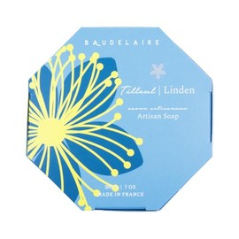 Baudelaire PS Linden Bath Bar with Shea Butter in a Gift Box, 7oz French-milled Soap, 1 Count (Pack of 1)