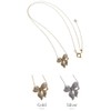 VINGTAINE Ribbon Cubic Zirconia Necklace, Slide Adjuster, Slide Chain, C2-27A-S,