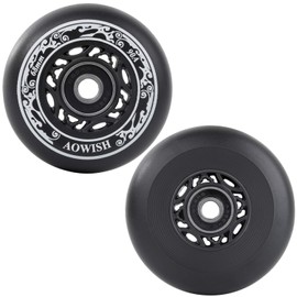 AOWISH 2-Pack Mini Ripstik Wheels 68mm Ripster Wheels 90A Ripstick DLX Mini Caster Board Replacement Wheel with Bearings ABEC-9 (Blue)
