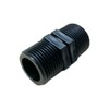 Resin Fitting Black Nipple Double Ended Male Thread KN13 -