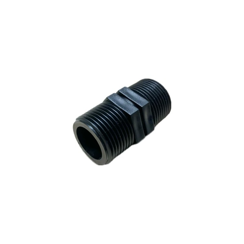 Resin Fitting Black Nipple Double Ended Male Thread KN13 -