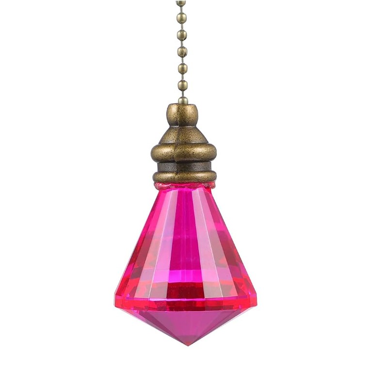 2 Pcs Light Pull Chain, 50cm Crystal Pull Chain Extension,