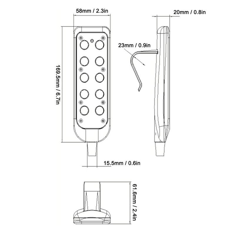 Replacement Lift Chair Remote Control, 8 Pin 4 Button Handheld