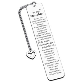 Stocking Stuffers for Teen Girls 16-18 Daughter Gifts, Christmas Gifts for Daughters Adult, Daughter Gifts from Mom, Birthday Gifts for Daughter Adult, Daughter Bookmark, Daughter Inspirational Gifts